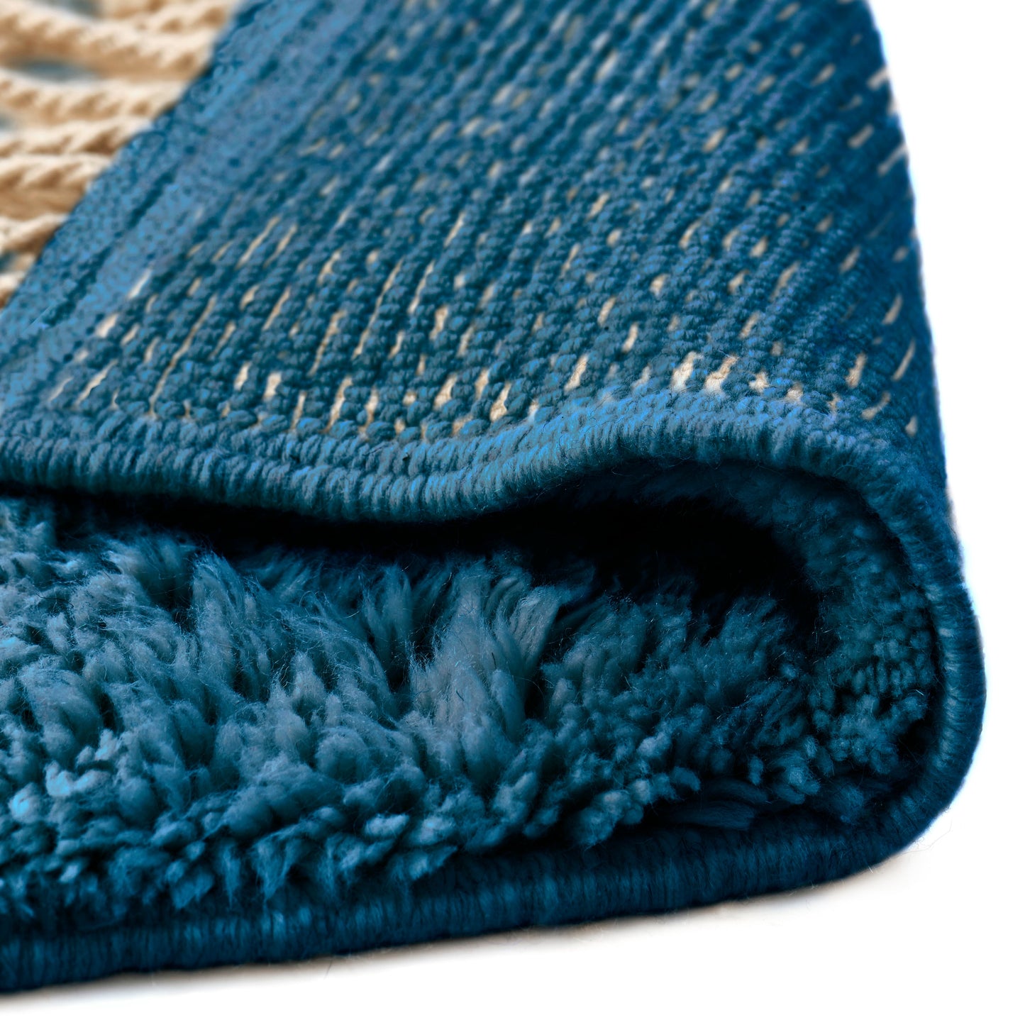 La Porte - Azure + Brown Bisha Rugs