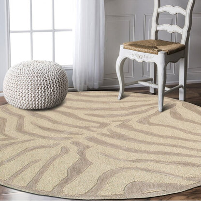 Taupe Wool Area Rug