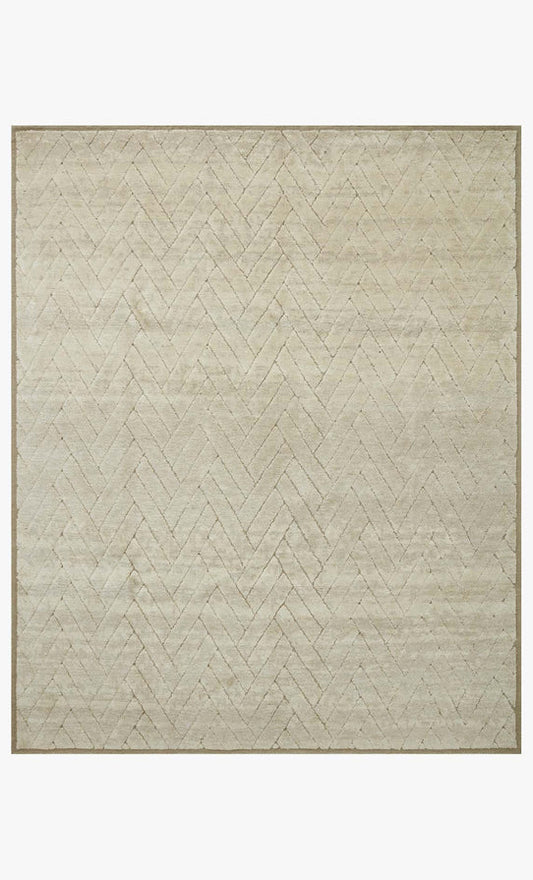 hand Tufted Bone and Fog Area Rug