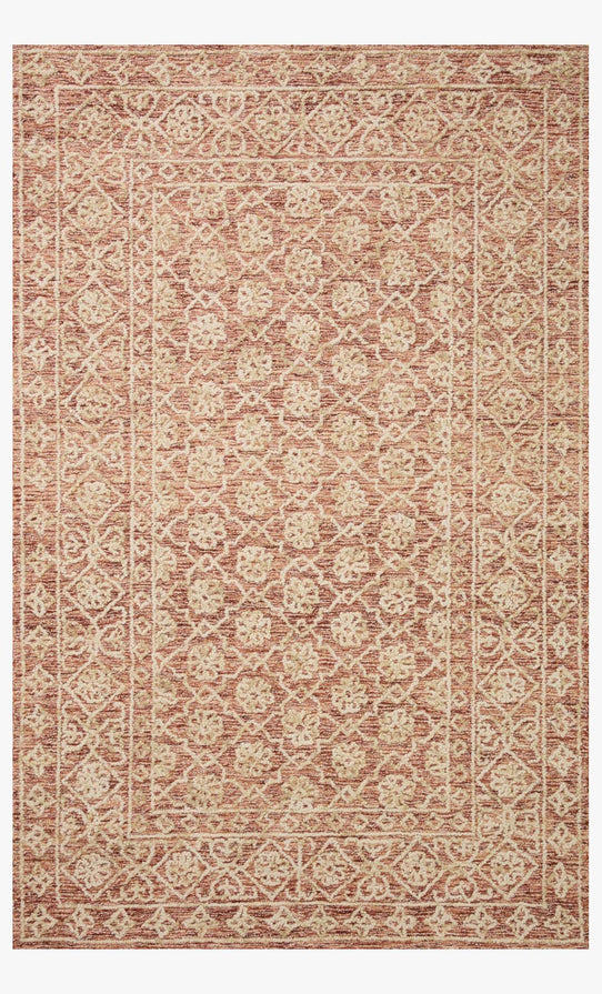 Hand Tufted Rust / Natural Area Rug