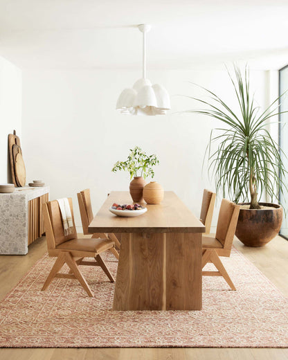 Hand Tufted Rust / Natural Area Rug