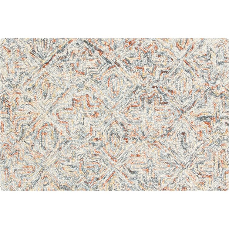 Color fields Tufted Wool Abstract Area Rug