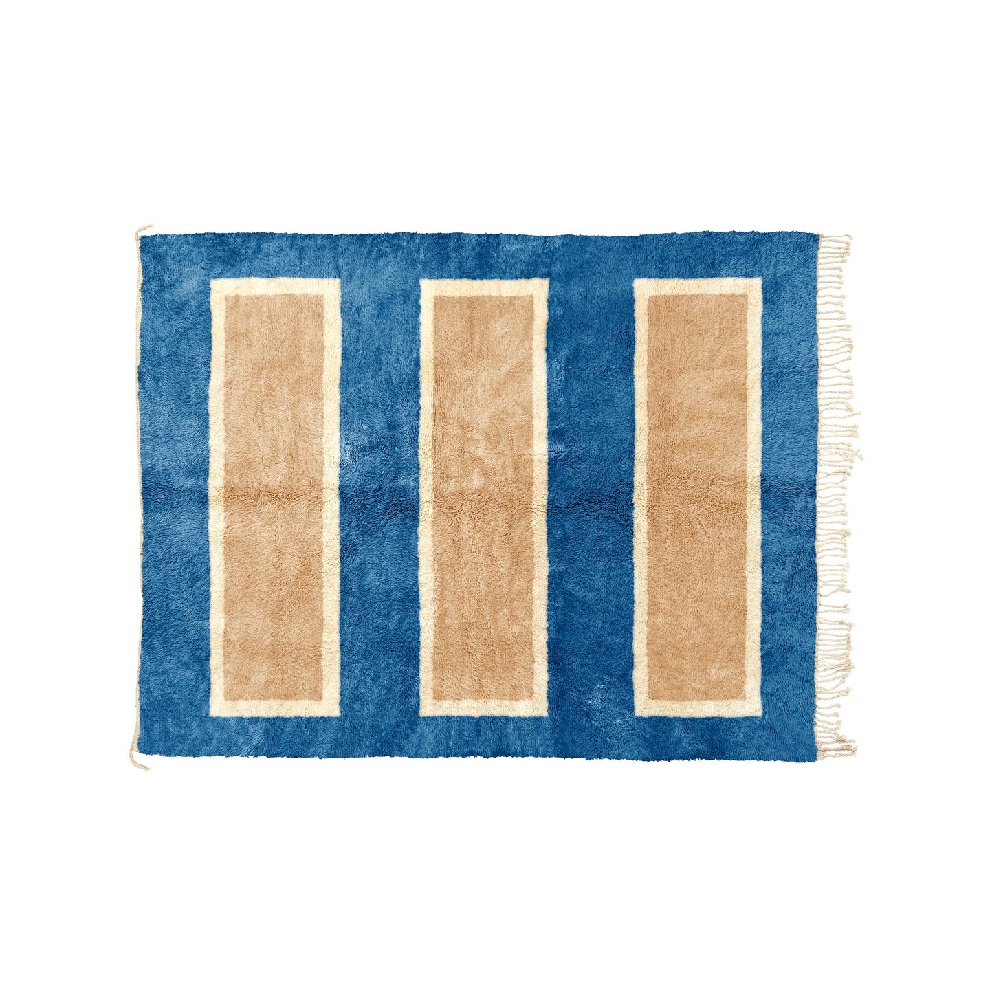 La Porte - Azure + Brown Bisha Rugs