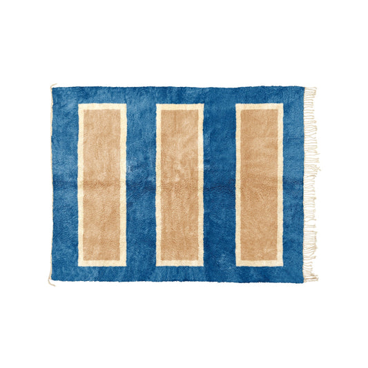 La Porte - Azure + Brown Bisha Rugs