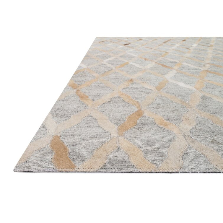 Gray Color  Wool Area Rug