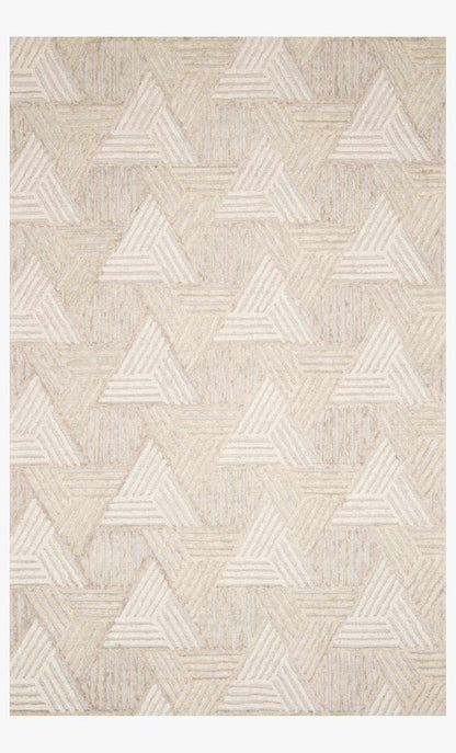 Hand Knotted Oatmeal / Ivory Area Rug