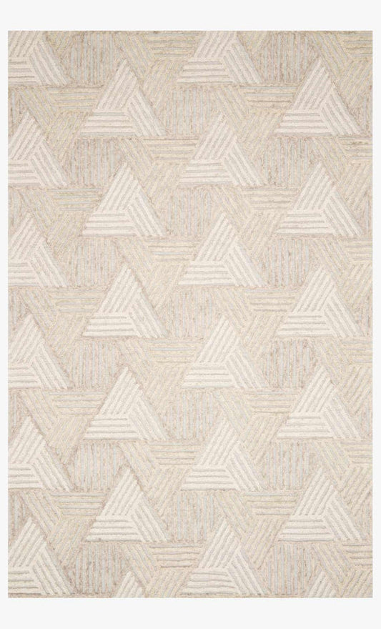 Hand Knotted Oatmeal / Ivory Area Rug