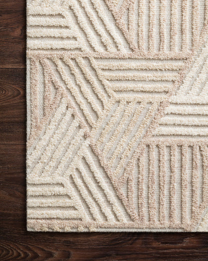 Hand Knotted Oatmeal / Ivory Area Rug