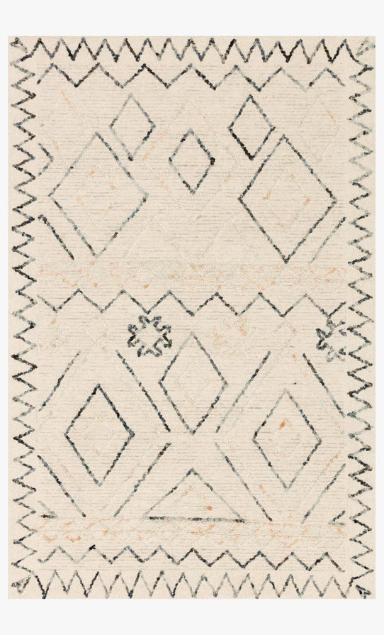 Hand Tufted Oatmeal / Denim Area Rug