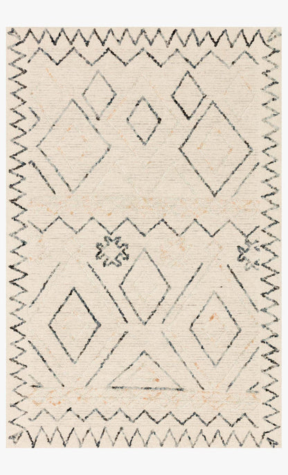Hand Tufted Oatmeal / Denim Area Rug