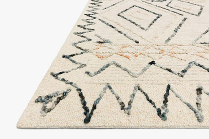 Hand Tufted Oatmeal / Denim Area Rug
