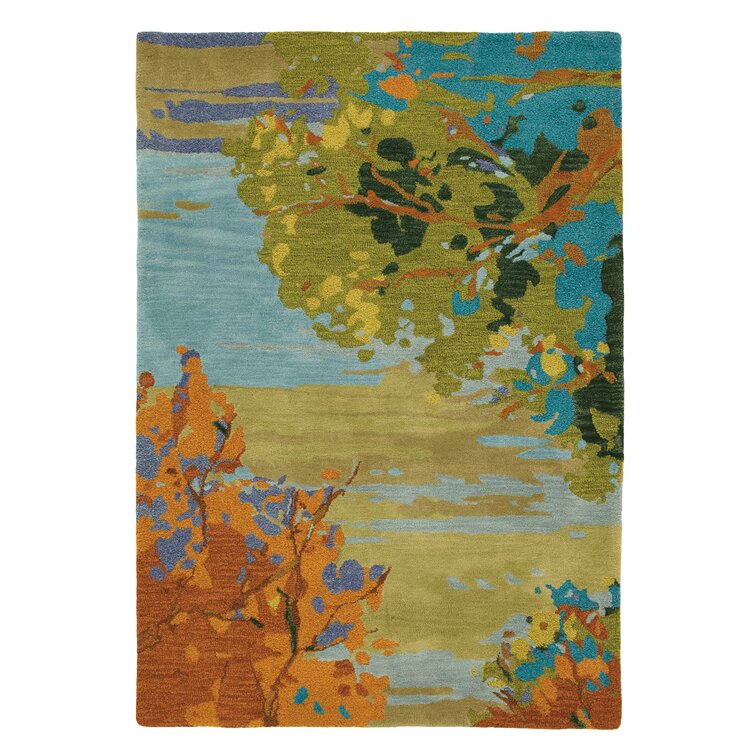 PG052 Landscape Tufted Wool Floral Area