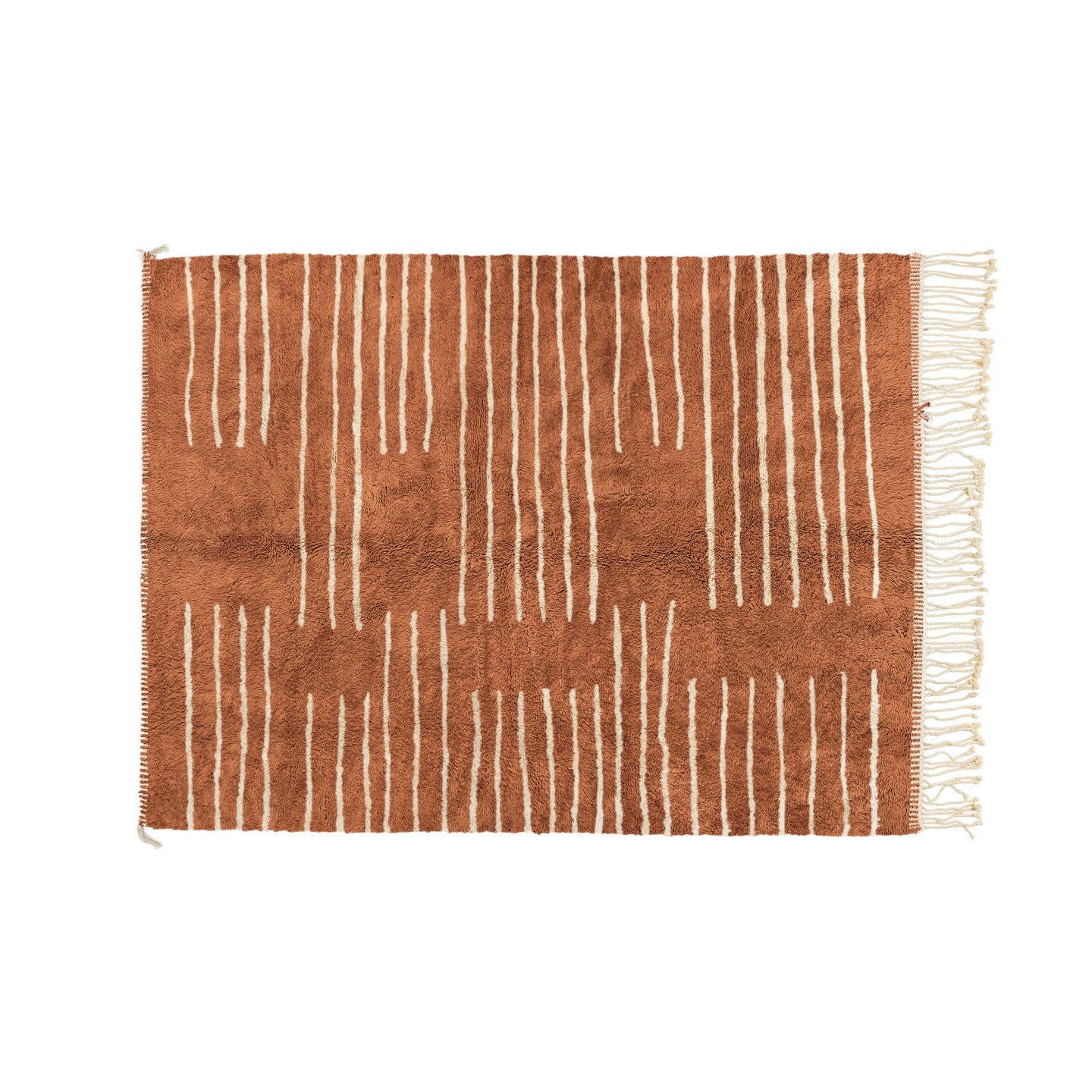 Meeting Medium Brown and Natural Wool Bisha Rugs