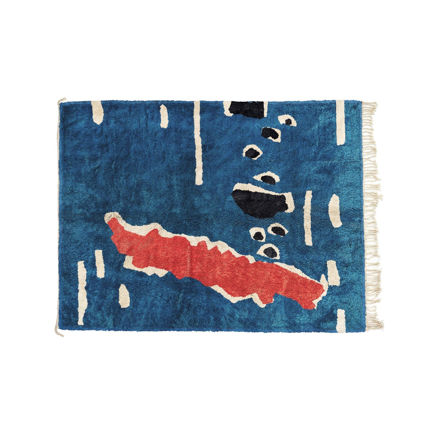 Islands - Blue & Red Bisha Rugs