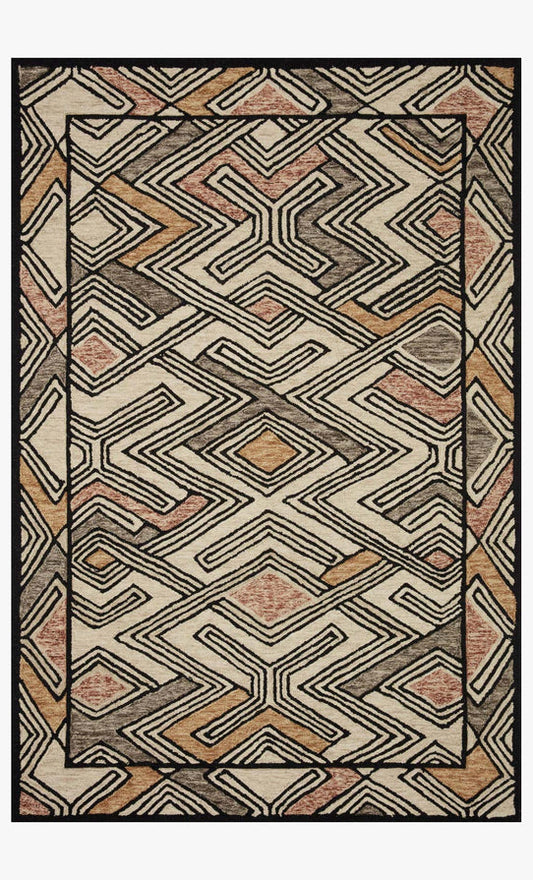 Hand Tufted Ivory / Multicolor Area Rug