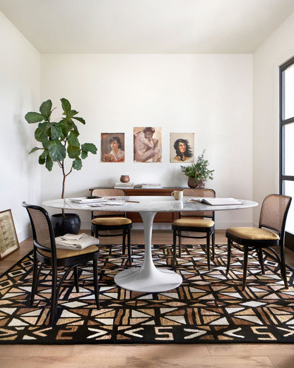 Hand Tufted Spice / Black Area Rug