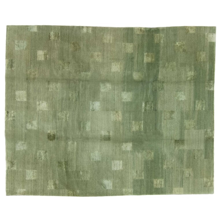 PG060  Block Check Hand-Tufted Wool Area Rug