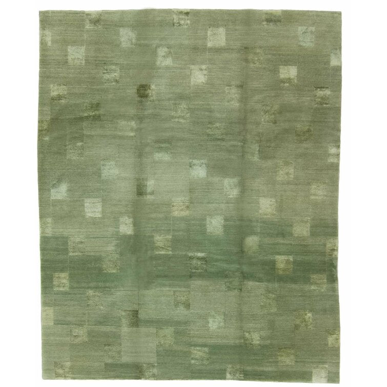 PG060  Block Check Hand-Tufted Wool Area Rug