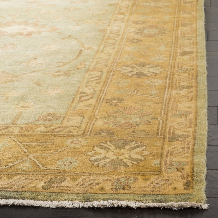 Beige and Orange Color, Oushak Wool Area Rug