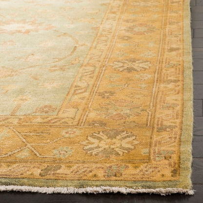 Beige and Orange Color, Oushak Wool Area Rug