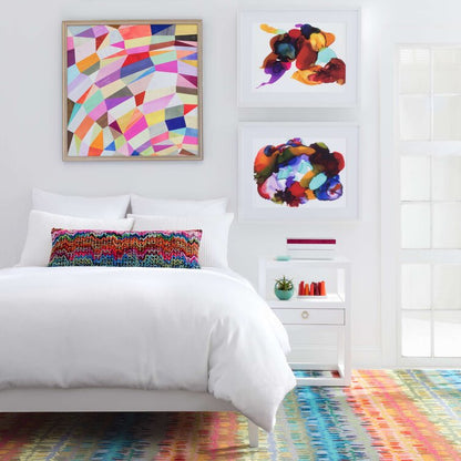 Rainbow Wool Area Rug