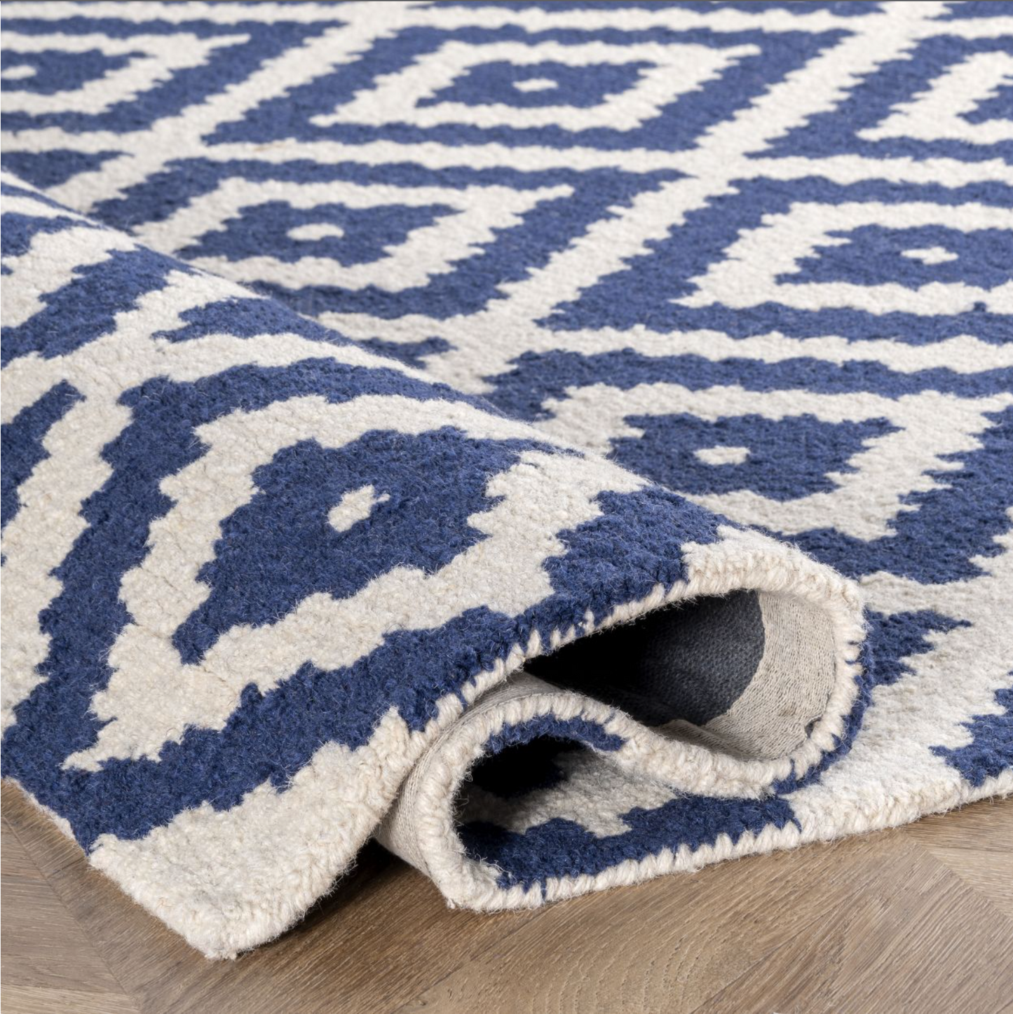 Navy Scandinavia Diamond Area Rug