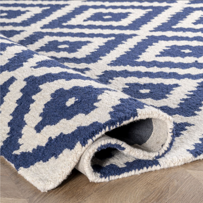 Navy Scandinavia Diamond Area Rug