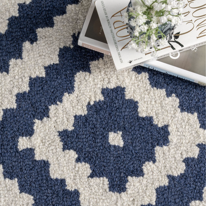 Navy Scandinavia Diamond Area Rug
