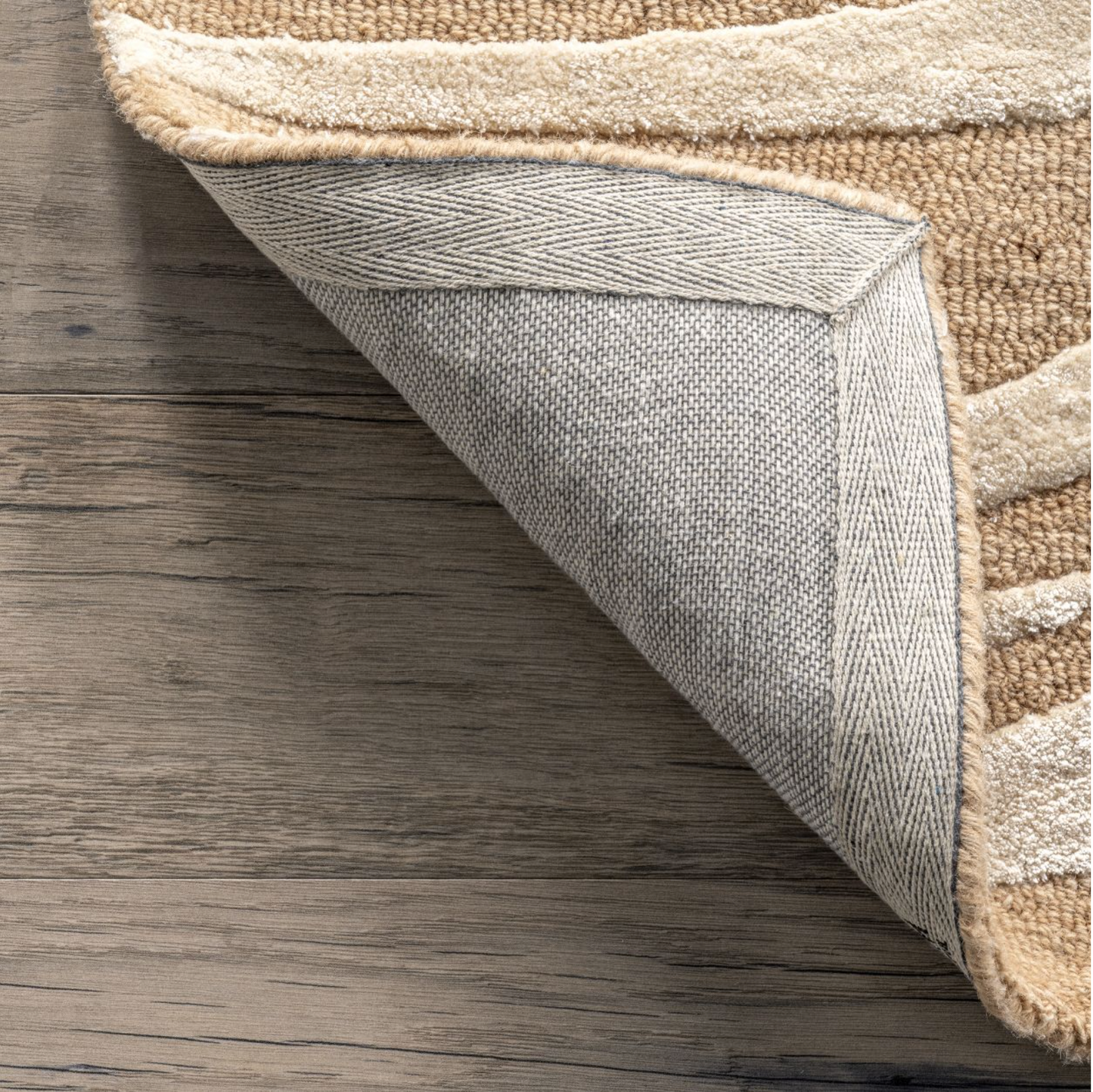 Tan Kylie Wool-Blend Zebra Area Rug
